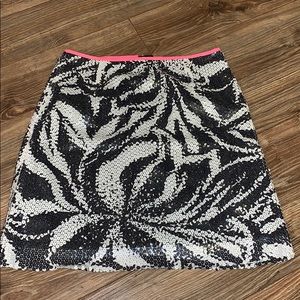 NWOT Lilly Pulitzer Sequin skirt with hot pink